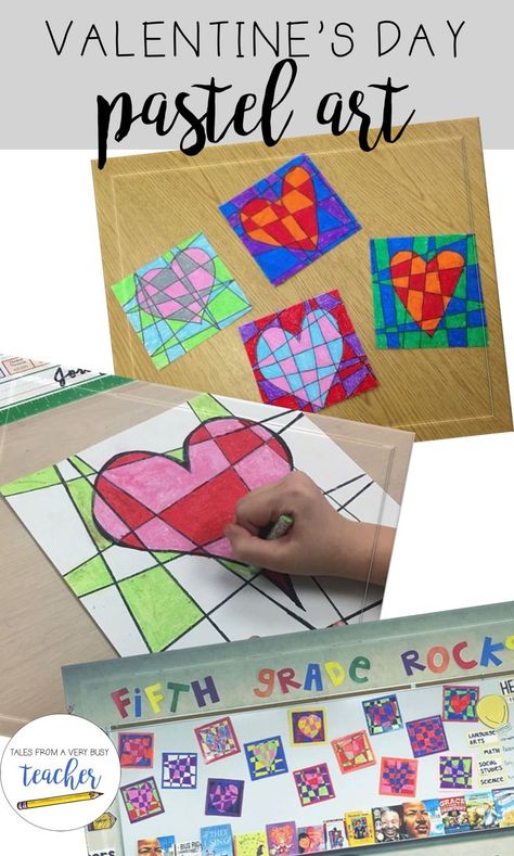 This Valentine's art project for elementary school students is the perfect way to display student uniqueness and creativity in the classroom. Valentines Art Lessons, Art Projects For Elementary Students, Projects For Elementary Students, Art Projects For Elementary, Diy Water Table, Valentine Art Projects, Art Docent, February Crafts, Valentine Art