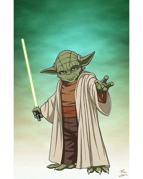 Phil Cho on Instagram: “"Yoda" from Star Wars commissioned by rynorc Character belongs to Disney. Art by Phil Cho. #yoda #starwars #commission #philchoart” Master Yoda Art, Star Wars Art Drawings, Yoda Drawing, Yoda Art, Phil Cho, Star Wars Painting, Yoda Star Wars, Anakin Vader, Really Cool Drawings