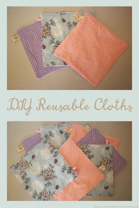 DIY Reusable Cloths - Diy Womens Clothes, Sustainable Diy, Reusable Products, Diy Dish, Diy Sewing Gifts, Womens Sewing Patterns, Easy Sewing Patterns, Wine Bottle Crafts, How To Make Diy