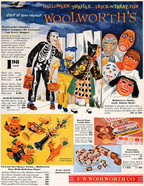 Halloween Thrills...Trick or Treat Fun at Woolworth's October Foods, Halloween Memories, Autumn Diy, Vintage Halloween Images, Scary Mask, Halloween Decorating, Halloween 1, Fright Night, Halloween Vintage