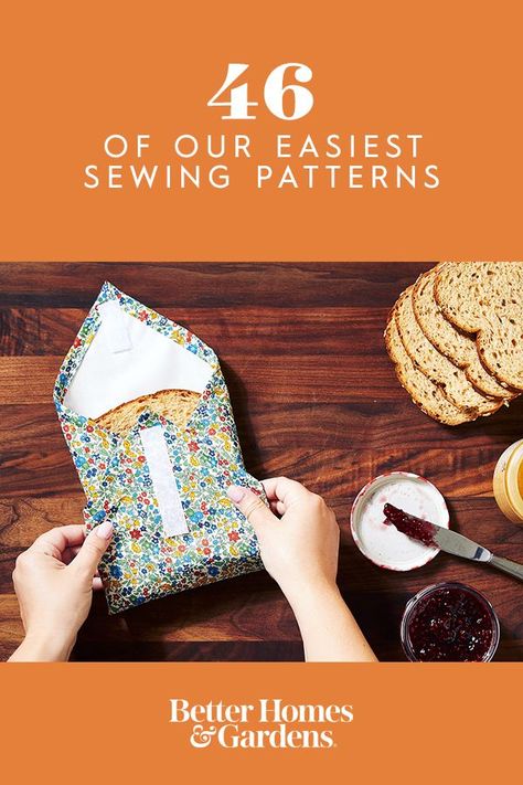 Use our 46 free sewing ideas and patterns to create easy crafts and gifts. We've included projects for all skill levels, so you don't need to be a master seamstress to make these sewing projects. Now is the perfect time to start your next fabric craft so, pick your favorite sewing project and grab that sewing machine. #freesewingprojects #forbeginners #easy #sewingideas #forwomen #bhg Easy Items To Sew And Sell, Earth Day Sewing Projects, Sewing Projects Usefull, Sewing Projects For Craft Sales, Giftable Sewing Projects, Sewing Projects As Gifts, Sewing Projects Intermediate, Sew Small Projects, Unique Sewing Projects To Sell