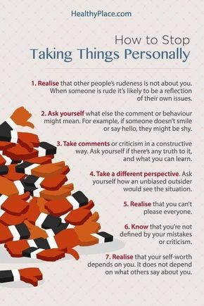 How to stop taking things personally Coping Skills, Stop Taking Things Personally, Taking Things Personally, Tenk Positivt, Vie Motivation, Self Improvement Tips, Emotional Intelligence, Emotional Health, Self Development