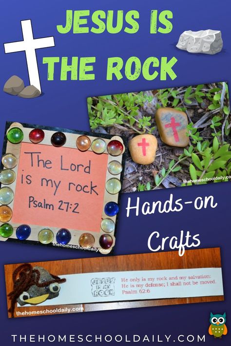 Implementing hands-on crafts and activities into your homeschool or Sunday school class is always a sure-fire way to teach your students a Bible truth! In this post, explore 3 different approaches to teach that Jesus is the Rock! Kids Bible Object Lessons, School Games For Kids, Vacation Bible School Craft, Vacation Bible School Themes, Sunday School Crafts For Kids, Bible School Crafts, Christian Crafts, Sunday School Teacher, Bible Crafts For Kids