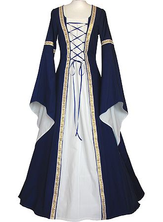 Yes please! I don't know where I'd wear it, but I totally would!!! :D dornbluth.co.uk - medieval dresses Gaun Abad Pertengahan, Medieval Gown, Medieval Clothes, Medieval Costume, Old Dresses, Medieval Dress, Medieval Clothing, Medieval Fashion, Fantasy Dress