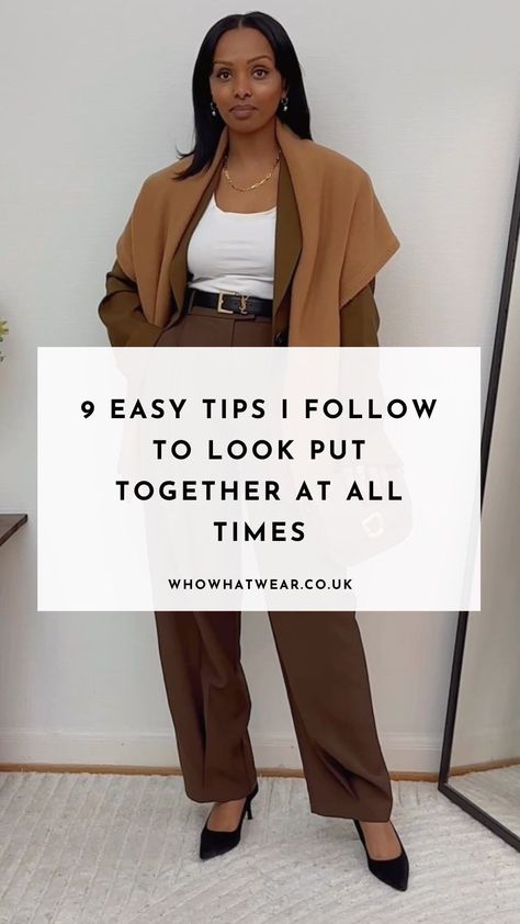 As a fashion editor, I'm regularly asked by my friends and family how to look put together. Here are my nine tips for looking polished at all times. Klassy Network Outfits, Outfits To Look Put Together, Tips To Look Put Together, Recreate The Look, Elevate My Style, How To Be Stylish Everyday, How To Look Polished And Put Together, Meet His Family Outfit, How To Style Basics