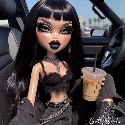 🖤⛓️⛓️🖤 #bratz #gothbratz #explorepage Alt Baddie, Bratz Pfp, Spam Idea, Bratz Aesthetic, Black Bratz Doll, Bratz Doll Outfits, Women Illustration, Goth Subculture, Romantic Goth