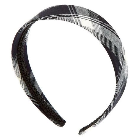 Black And White Accessories, Accessories Png, Crochet Hairband, Plaid Headband, Gray Headband, Headband Black, Biker Chic, Gothic Accessories, Cute Headbands