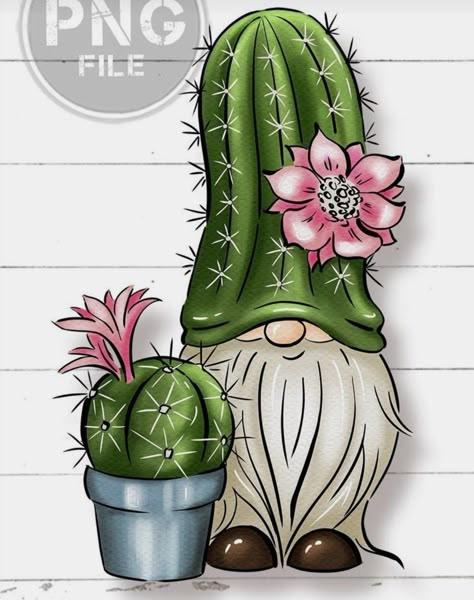 Cactus Gnome, Gnomes Drawing, Drawing Pineapple, Gnome Drawing, Gnome Painting, Gnome Wallpaper, Gnome Paint, Gnomes Clipart, Cactus Drawing