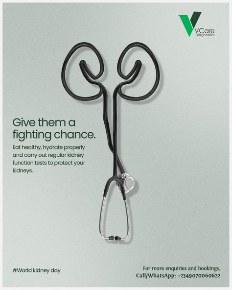 World Kidney Day Creative Ads, Kidney Creative Ads, Health Care Creative Ads, Urology Creative Ads, Hospital Creative Ads, World Kidney Day, Medical Brand, Healthcare Advertising, Posters Layout