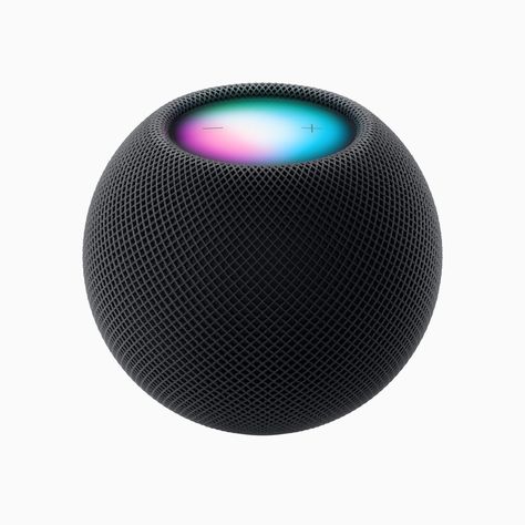 In a rather peculiar move this morning, Apple via a full press release announced a new home pod mini ........ color. Yes, just a new color and more of a replacement color at that. Say hello to the Midnight Homepod mini - replacing Space Black. Can you spot the difference? Home Pod, Apple Homepod Mini, Homepod Mini, Apple Homepod, Pod House, Apple A, Smart Speaker, Compact Design, Mesh Fabric