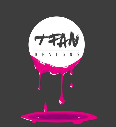 Paint dripping logo #tfan #designs #paint #dripping Dripping Logo Design, Drip Logo Design Ideas, Drip Logo Design, Drippy Logo, Business Mural, Liquor Logo, Paint Drip Design, Dripping Logo, Sauce Branding