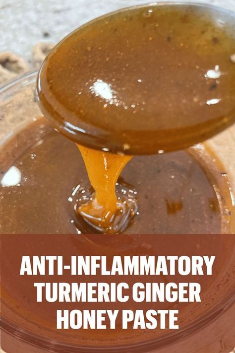 Find out how to make a powerful immune elixir using honey, turmeric, cinnamon, and ginger! This honey paste is one of the top natural remedies for colds and inflammation, offering a delicious way to boost your health daily. Anti Inflammation Honey, Turmeric Recipes For Health, Turmeric Honey Recipes, Tumeric Ginger Honey Paste, Tumeric Ginger Infused Honey, Honey Paste For Cough, Honey Ginger Cough Remedy, Turmeric Paste Recipe For Inflammation, Tumeric Honey Ginger