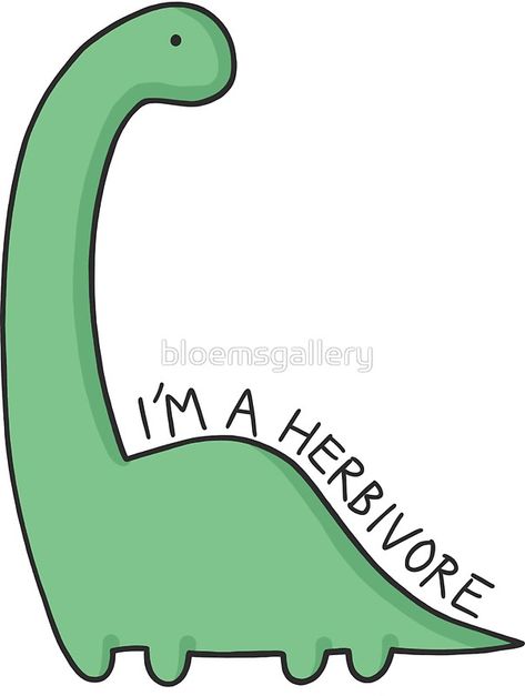 'I'm a Herbivore' Dinosaur Illustration Vegan Tattoos, Hydro Stickers, Dinosaur Stamps, Cute Monsters Drawings, Dinosaur Tattoos, Pink Jeep, Vegan Tattoo, Dinosaur Wallpaper, Dinosaur Drawing