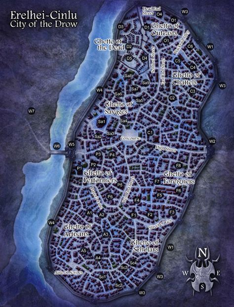 Drow City, Urban Diagram, Map Inspiration, Environment Map, Fantasy City Map, Isometric Map, Fantasy World Map, Dungeon Master's Guide, Writing Fantasy