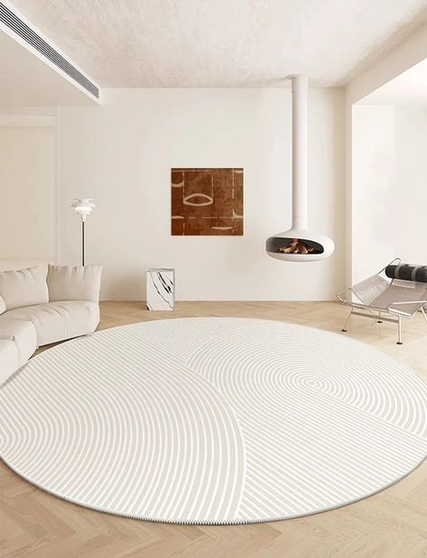 Soft Modern Rugs for Dining Room, Abstract Contemporary Round Rugs for – Paintingforhome