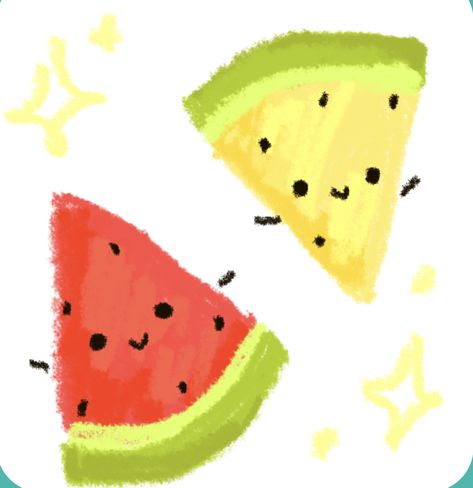 Cute Watermelon Drawing, Watermelon Doodle, Watermelon Drawing, Noteit Ideas, Fruit Doodle, Cute Home Screens, Cute Watermelon, Summer Books, Pretty Phone Cases