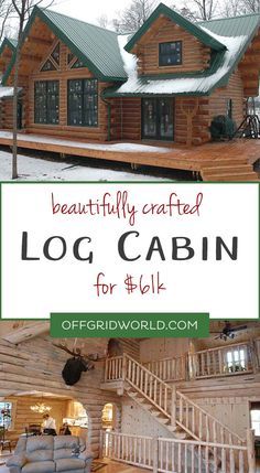 Rustic Cabin Plans, Log Cabin House, Cabin Accessories, Cabin Style Homes, Log Cabin Plans, How To Build A Log Cabin, Log Cabin Furniture, Log Cabin Ideas, Log Home Plans