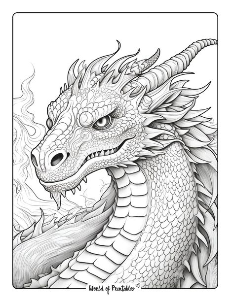 Embark on a magical journey with these printable dragon coloring pages. Unleash your creativity and bring these majestic creatures to life! Epic Dragon, Dragon Coloring, Mythical Dragons, Dragon Coloring Page, Dragon Images, Detailed Coloring Pages, Free Adult Coloring Pages, Dinosaur Coloring Pages, Coloring Page Ideas