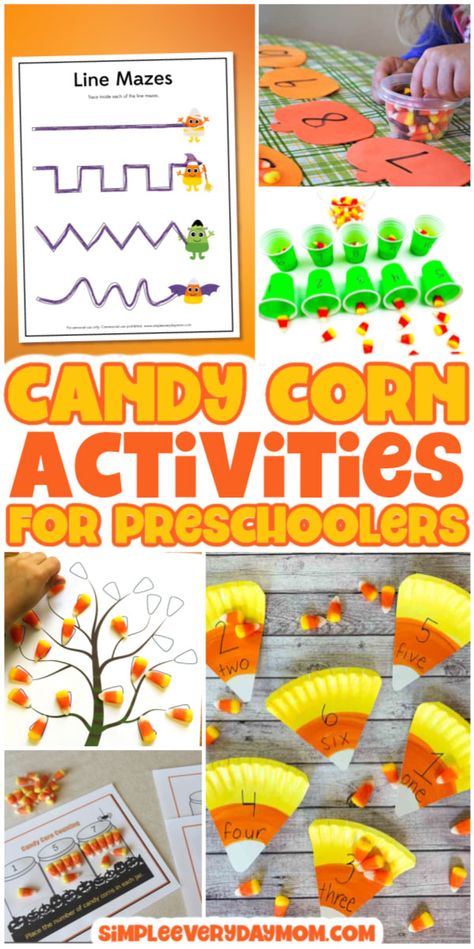 October Small Group Activities, Harvest Math Activities Preschool, Candy Corn Learning Activities, Corn Math Activities For Preschool, Candy Corn Art Preschool, Candy Corn Preschool Crafts, Candy Corn Day Activities, Candy Corn Math Preschool, Preschool Candy Corn Activities