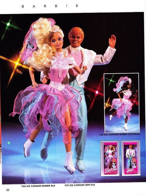 Barbie Journal, Skating Barbie, Ice Capades, 90's Toys, Vintage Ice Skating, Barbie 80s, Ken Barbie, Barbie 90s, Ken Dolls