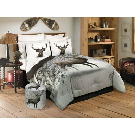 Hunters Bedroom, Deer Bedroom, Deer Bedding, Luxury Comforter Sets, Forest Wildlife, Twin Comforter Sets, Snowy Forest, Twin Comforter, Queen Comforter