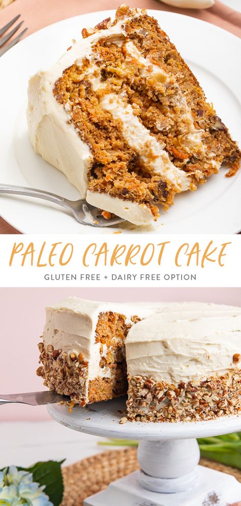 Dairy Free Carrot Cake, Paleo Carrot Cake, 40 Aprons, Dairy Free Frosting, Paleo Cake, Gluten Free Carrot Cake, Cake Gluten Free, Healthy Carrot Cakes, Vegan Carrot Cakes