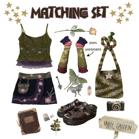 Fairy Garden Outfit, Summer Fairy Grunge, Gloomy Garden, Grunge Outfit Inspiration, Fairy Grunge Outfit, Garden Outfit, Pagan Fashion, Fairycore Fashion, Y2k Grunge Outfits