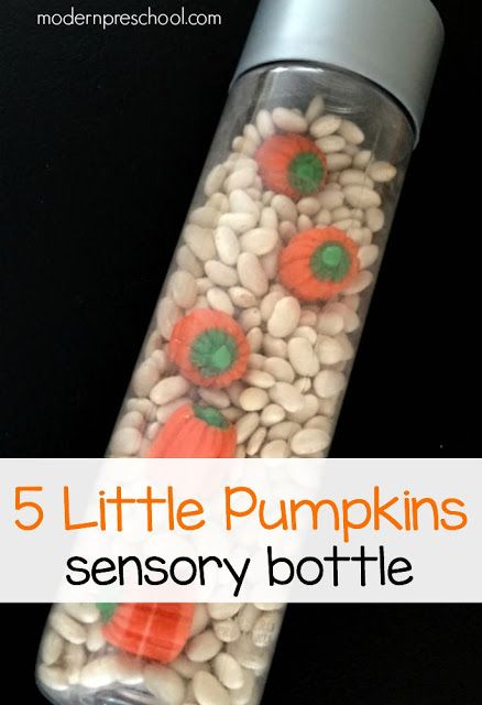 Fall Poem, Modern Preschool, 5 Little Pumpkins, Five Little Pumpkins, Sensory Bottle, Halloween Sensory, Pumpkin Activities, Fall Lessons, Toddler Sensory