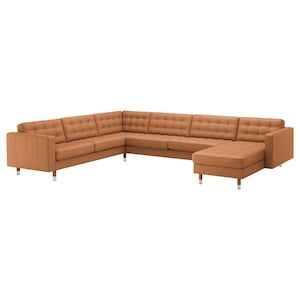 MORABO Sectional, 5-seat, Grann/Bomstad dark beige. Learn more! - IKEA Ikea Morabo, Ikea Landskrona, Ikea Sectional, Ikea Bank, Faux Leather Couch, Corner Sofa Chaise, Faux Leather Sofa, Leather Corner Sofa, Ikea Home