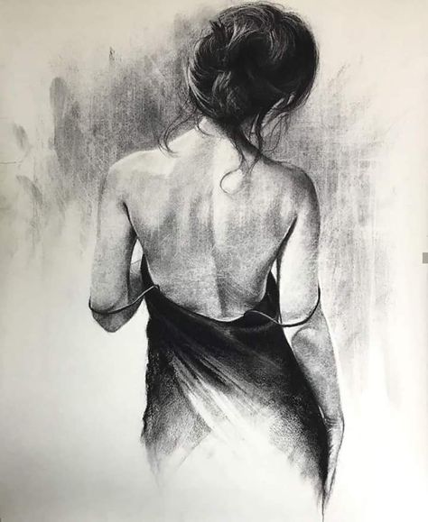 Drawing Step By Step, Charcoal Sketch, Drawing Step, Female Art Painting, Charcoal Art, Art Painting Gallery, Dark Art Drawings, 수채화 그림, Sketchbook Art