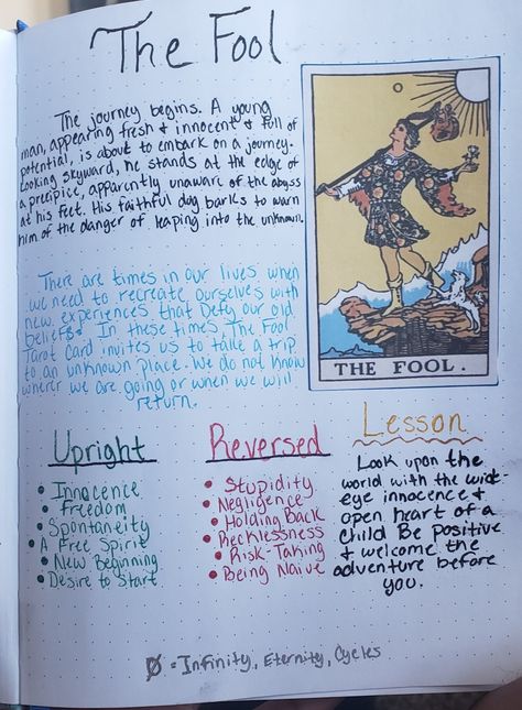 Tarot Learning Journal, Tarot Cards Journal, Tarot How To Start, Tarot Card Notes, Making Tarot Cards, How To Learn Tarot Cards, How To Learn Tarot, Tarot Beginner Learning, Tarot Card Journal Ideas