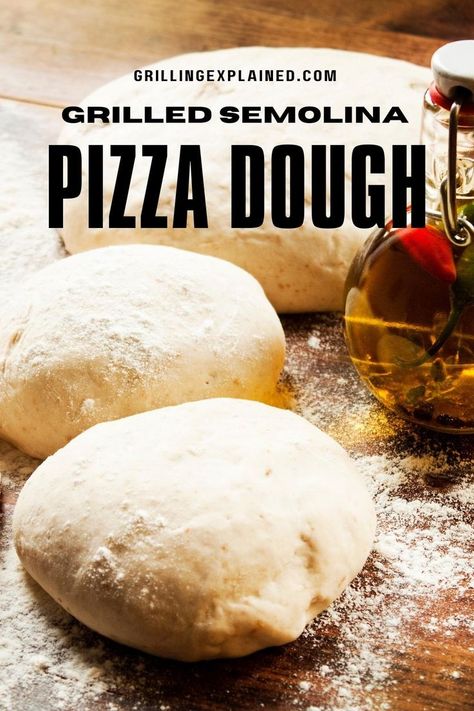 Semolina Pizza Dough Recipe, Dinner Ideas Semolina Pizza Dough, Grilled Pizza Dough, Pizza Craving, Italian Pizza Dough Recipe, Grilled Pizza Recipes, Pizza Grill, Trendy Recipes, Pizza Crust Dough, Semolina Flour