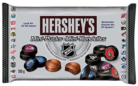 Hershey's Milk Chocolate NHL Mini Pucks, 300-Gram Hockey Party, Penguin Birthday, Hershey Candy, Kids Candy, Bulk Candy, Ice Ice Baby, Creamy Chocolate, Bar Mitzvah, Milk Chocolate