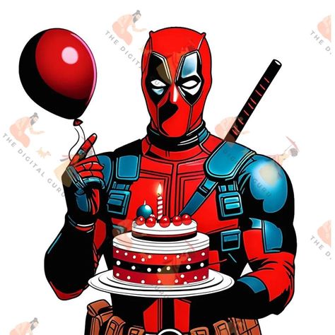 Deadpool Happy Birthday, Deadpool Png, Deadpool Birthday, Deadpool Art, Birthday Collection, Birthday Meme, Cookie Designs, Blog Website, Happy Birthday Wishes