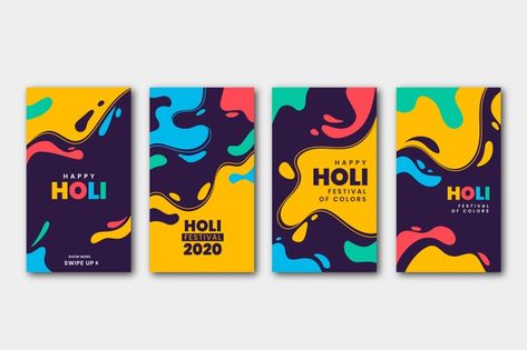 Holi Graphics, Colorful Design Poster, Paint Graphic Design, Holi Vector, Holi Design, Flat Design Poster, Holi Poster, Colorful Festival, Fashion Poster Design