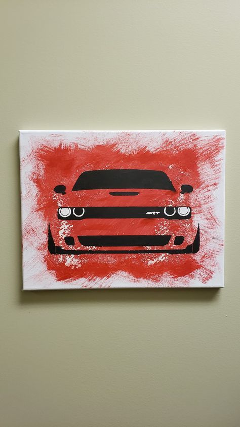 Car Paintings Easy, Cool Car Paintings, Cars Painting Easy, Paintings For Men, Hot Wheels Painting, Easy Car Painting, Car Painting Easy, Simple Car Painting, Car Canvas Painting