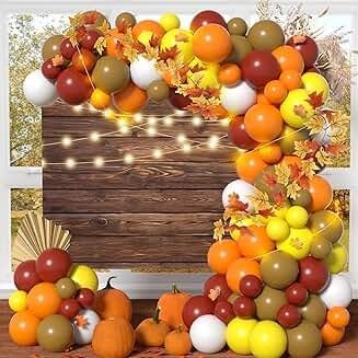 Amazon.com: Round Fall Photo Backdrop: Home & Kitchen Balloon Arch With Backdrop, Thanksgiving Balloon Garland, Fall Balloon Garland, Harvest Birthday Party, Party Balloon Arch, Burgundy Party, Balloon Arch Decorations, Fall Party Decorations, Fall Leaf Garland