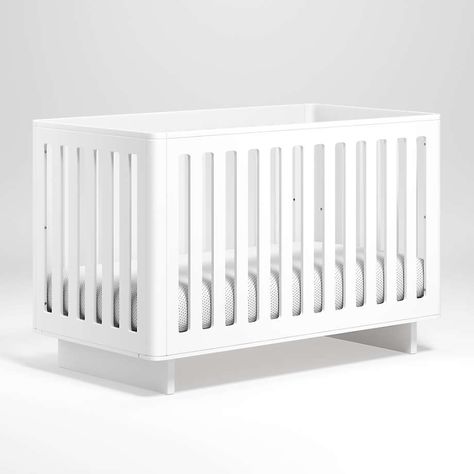 White Toddler Bed, White Baby Cribs, Modern Baby Nursery, Bed Rails For Toddlers, Modern Crib, White Crib, Value Furniture, Nursery Style, Help Baby Sleep