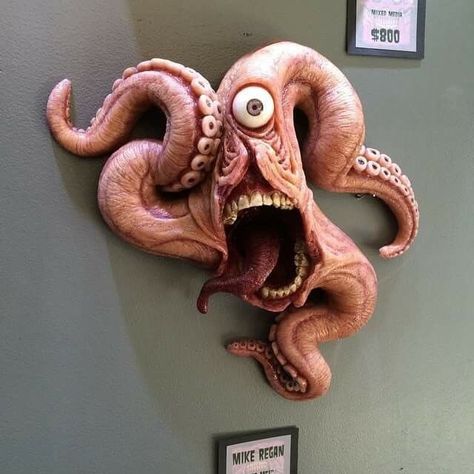 monster face | 2019-10-22 Pinterest Tattoos, Tato Maori, Clay Monsters, Sculpture Art Clay, Cute Octopus, Monster Face, Octopus Art, Clay Art Projects, Scary Art