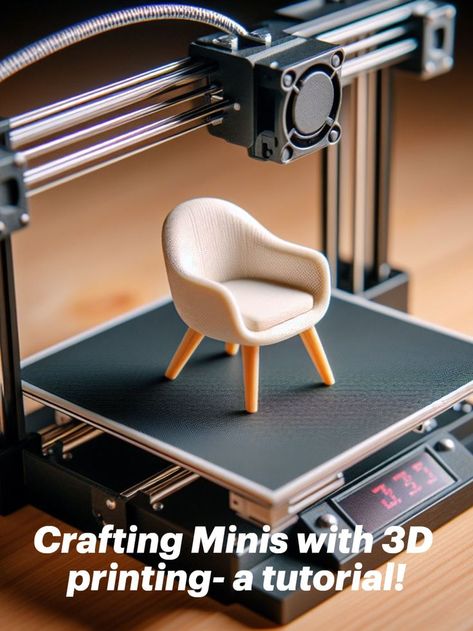 creating miniatures with 3D printing Miniature 3d Print, 3d Printing Ideas For Beginners, 3d Printing Miniatures Doll Houses, 3d Print Dollhouse Furniture, Mini 3d Printer Ideas, 3d Printing Dollhouse Miniatures, 3d Print Miniatures, 3d Printing Aesthetic, 3d Printed Dollhouse Miniatures