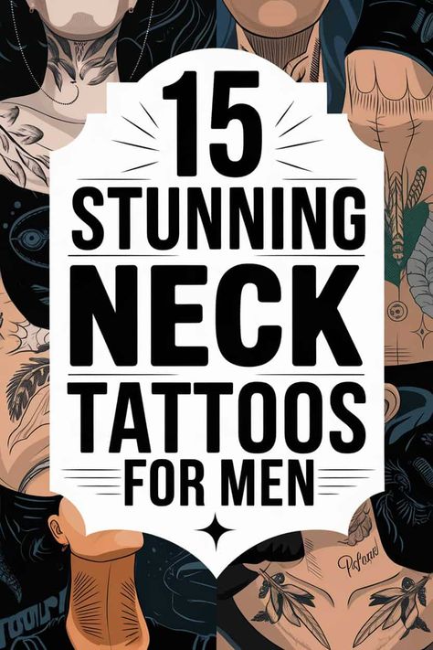 Ink Inspiration: 15 Jaw-Dropping Male Neck Tattoo Designs Abstract Neck Tattoo, Male Neck Tattoo, Male Neck, Neck Tattoo Ideas, Realistic Fake Tattoos, Hyper Realistic Tattoo, Male Body Art, Vintage Compass, Tattoo Time