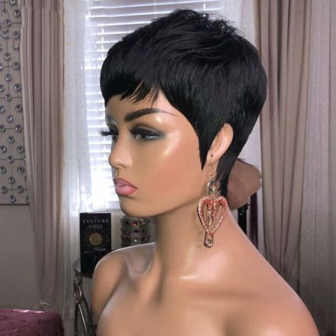 Layered Pixie Cut, Black Women Short Hairstyles, Short Human Hair Wigs, Short Sassy Hair, 613 Blonde, 100 Human Hair Wigs, Pixie Cut Wig, Short Pixie Cut, Short Bob Wigs