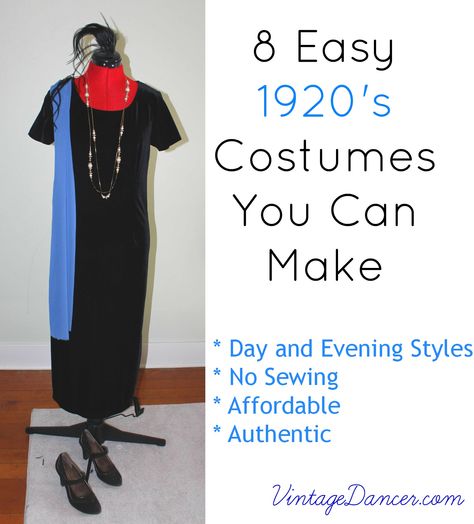 8 Easy 1920s Downton Abbey Inspired Costumes You Can Make - #DIY #Costumes #Downtonabbey Diy Gatsby Costume, Diy 1920s Costume, 20s Inspired Outfits, Flapper Costume Diy, 1920s Outfit, Gangster Outfit, 20s Outfit, 20s Costume, Downton Abbey Costumes