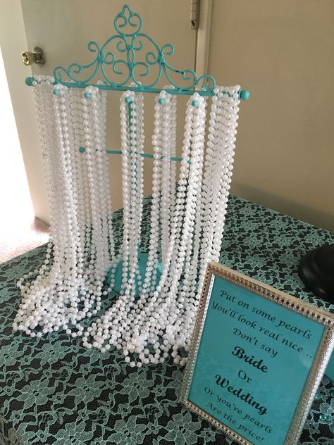 Bridal Shower Breakfast At Tiffanys, Bridal Shower Breakfast, Bridal Shower Tea Party Theme, Tiffany Blue Bridal Shower, Tiffany Themed Bridal Shower, Tiffany Birthday Party, Pearl Bridal Shower, Tiffany Birthday, Tiffany Baby Showers