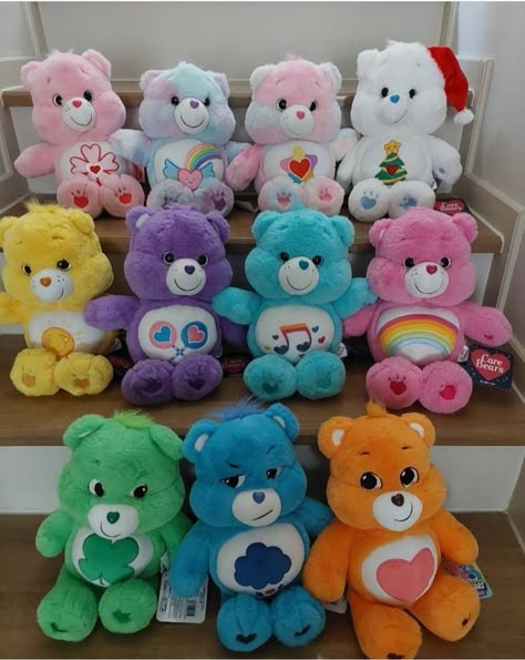 Care Bears Teddy, Care Bear Plushies, Care Bears Stuff, Popular Plushies, Care Bear Plush, Care Bear Party, Care Bears Plush, Cute Squishies, Cute Stuffed Animals