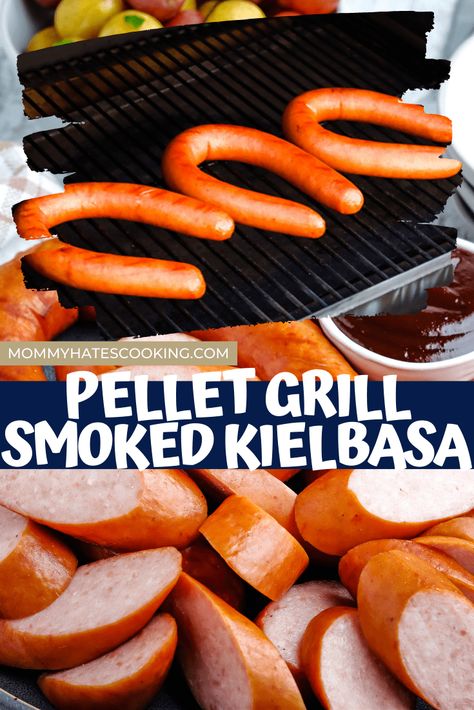 Smoked Sausage On Pellet Grill, Smoked Sausage On The Grill, Smoked Polish Sausage Recipes, Ninja Woodfire Smoker Recipes, Smoked Kielbasa Recipes, Turkey Kielbasa Recipes, Traeger Smoker Recipes, Smoked Kielbasa, Grilled Kielbasa