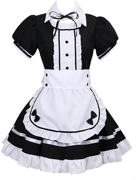 Amazon.com: Colorful House Women's Cosplay French Apron Maid Fancy Dress Costume: Clothing Maid Fancy Dress, Maid Outfit Cosplay, Bowknot Dress, Plus Size Cosplay, Womens Cosplay, Halloween Party Outfits, Maid Cosplay, Anime Cosplay Costumes, Maid Outfit