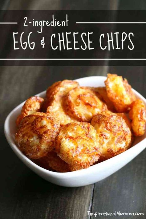 2-Ingredient Egg & Cheese Chips Easy Low Carb Snacks, Egg Diet Plan, Two Ingredient, Cheese Chips, Egg Cheese, Boiled Egg Diet Plan, Egg And Cheese, Boiled Egg Diet, Party Appetizer