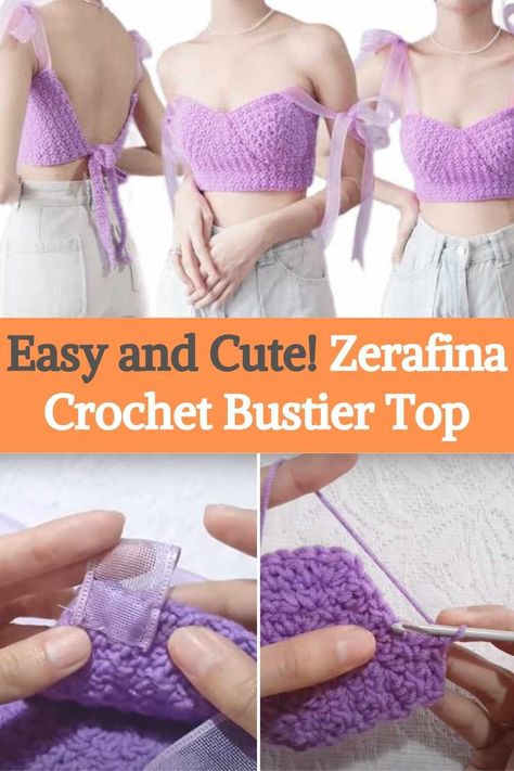 Crochet Bustier Top, Crochet Bustier, Crochet Top Outfit, Crochet With Cotton Yarn, Crochet Bra, Crochet Knit Stitches, Handmade Wardrobe, Crochet Fashion Patterns, Quick Crochet