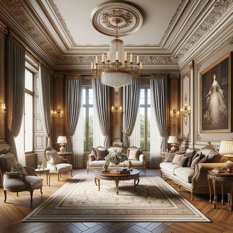 French Neoclassical Style: Elegant French Interiors - ZYYAH French Neoclassical Interior Design, Luxury Neoclassical Interior, French Neoclassical Interior, French Chateau Interiors, Neoclassical Decor, Neoclassic Interior, French Design Style, Neoclassical Home, Neoclassical Interior Design